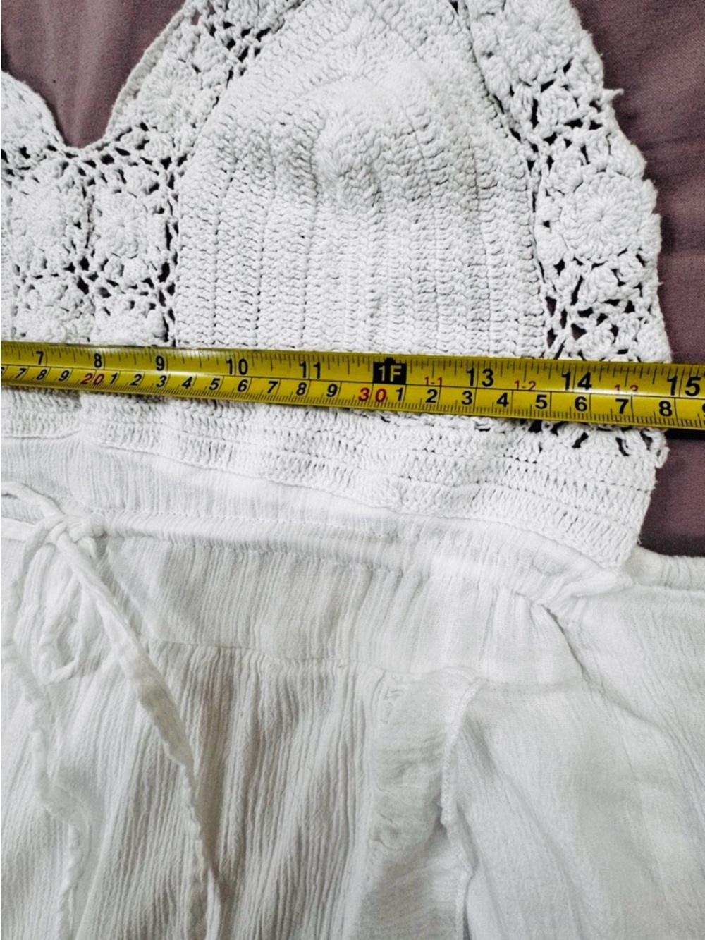 White Crochet-Top Beach Dress - Women Swim - Picture 8 of 9